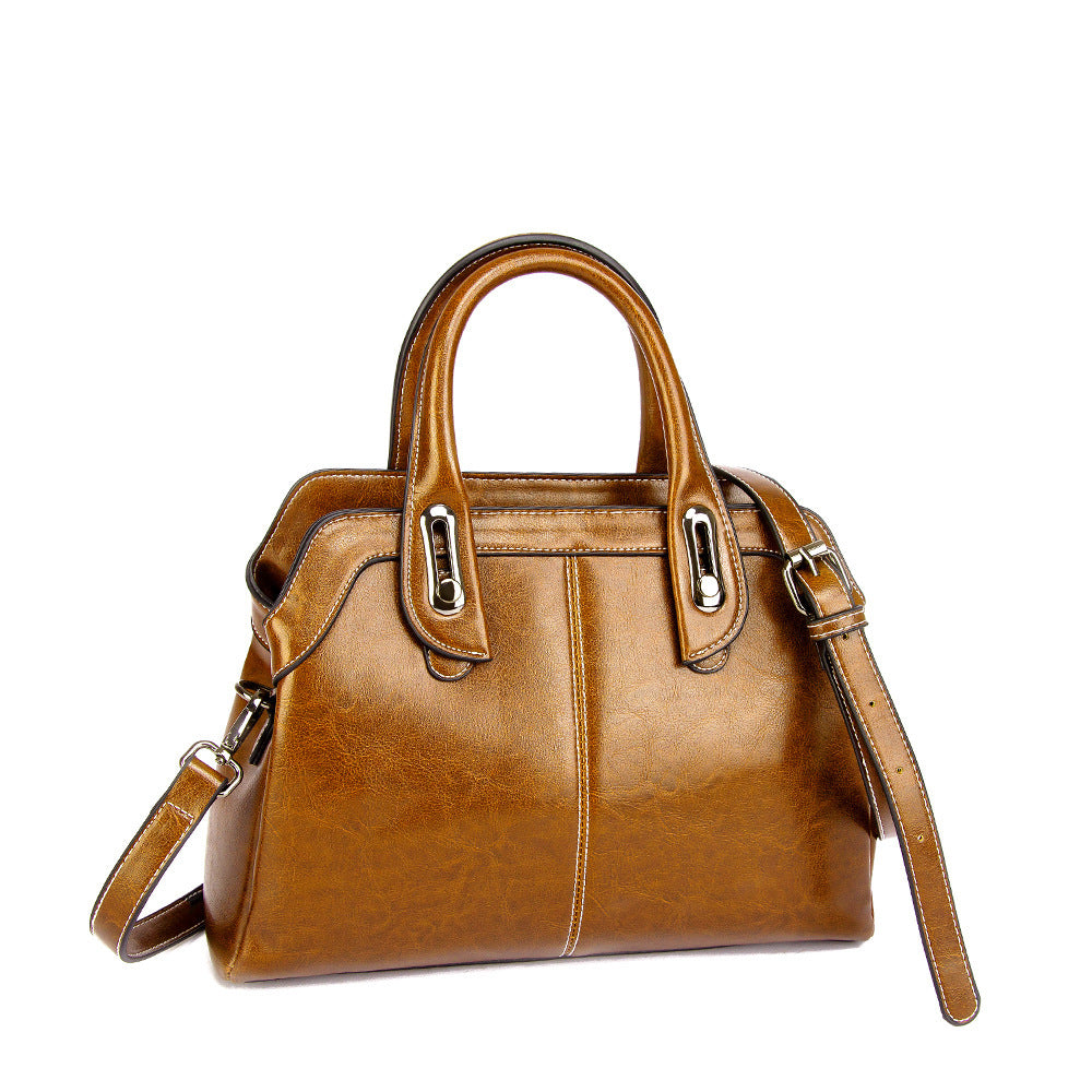 Women's Leather Large Capacity Elegant Mother Commuter Bags