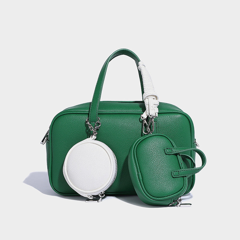 Creative Trendy Fashion Boston Bowling Composite Handbags