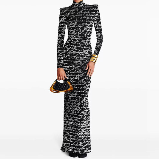 Quality Long Sleeve Half Turtleneck Knitted Dresses