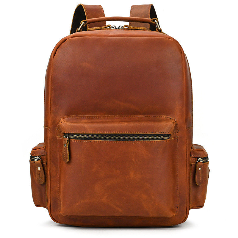 Women's & Men's & Crazy Horse Leather Retro Backpacks