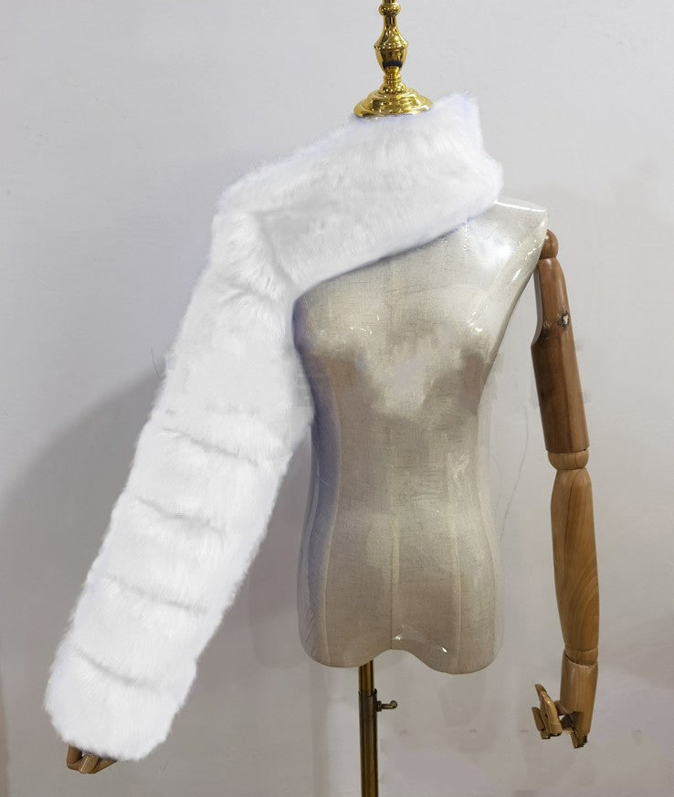 Women's Fur Fox Shawl Imitation Long Sleeve Coats