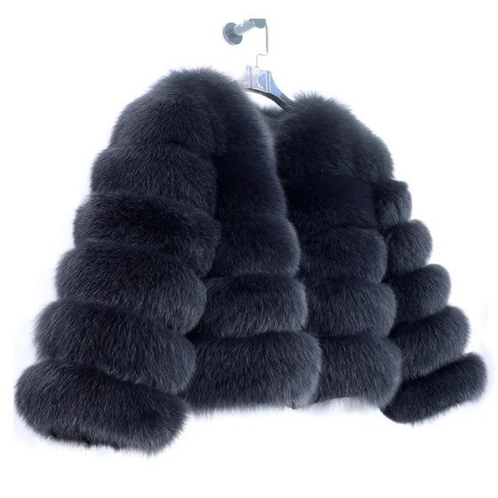 Fur Imitation Fox Stitching Winter Thickened Coats