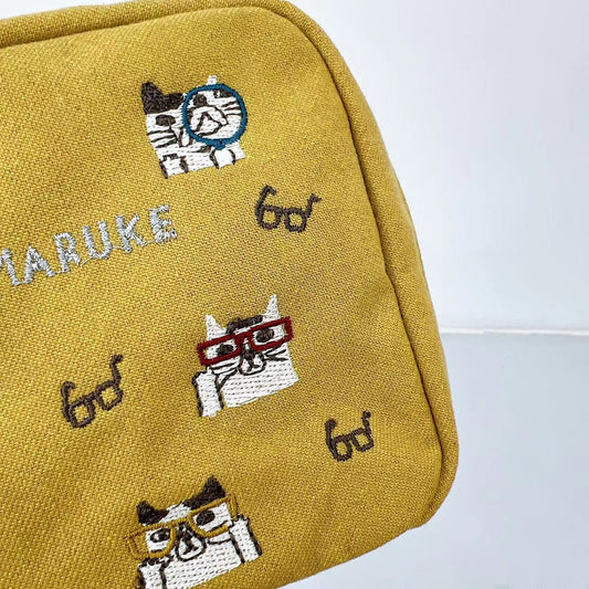 Beautiful Embroidery Cat Clutch Gadget Storage Ladies Wallets