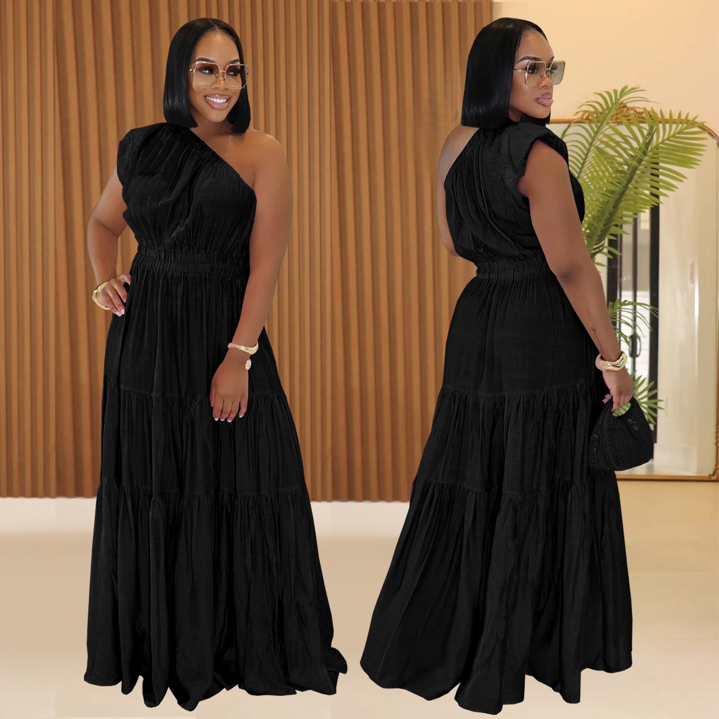 Women's Fashion Wear Elegant Waist Slimming Long Dresses