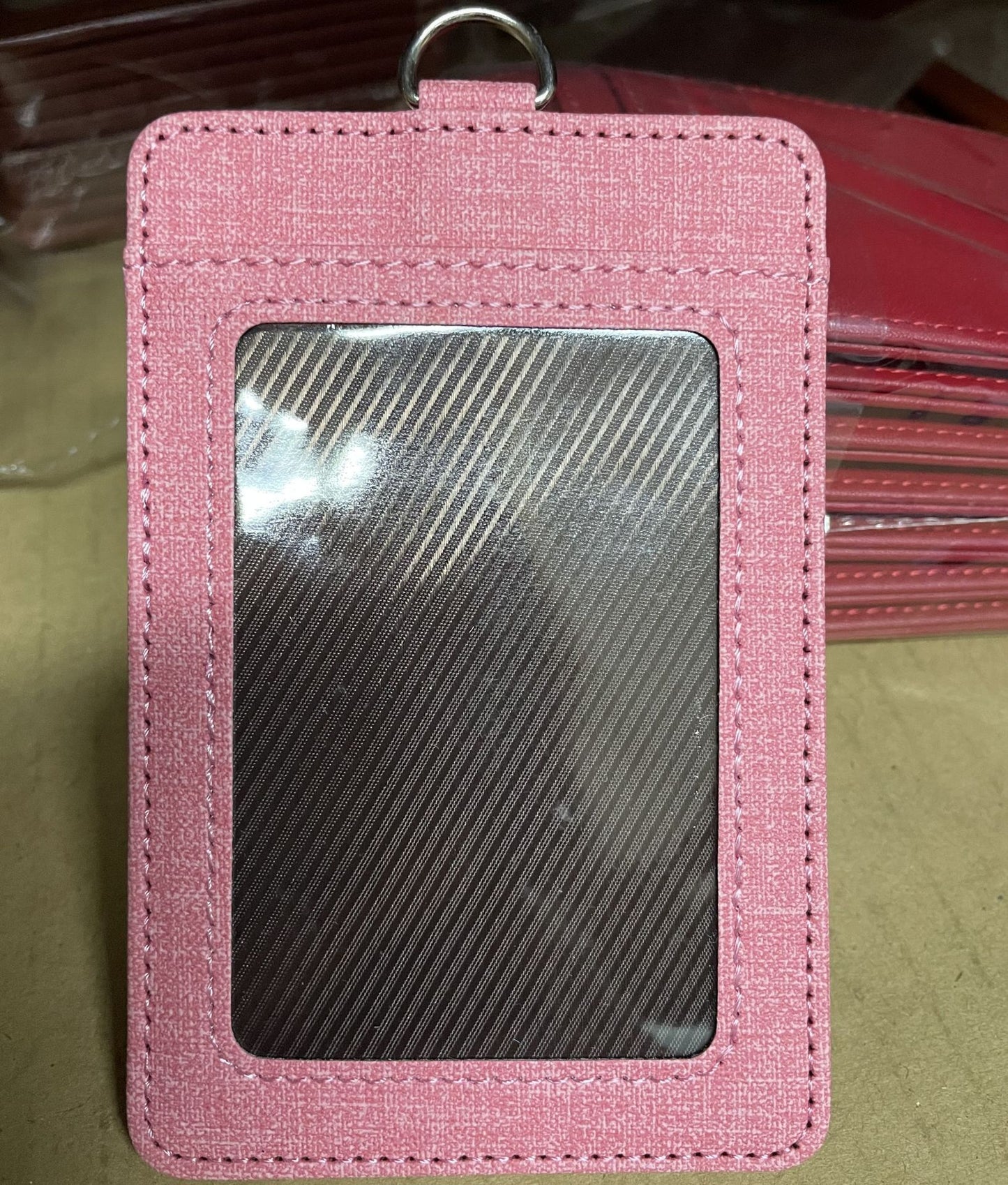 Customized Work Permit Cover With Lanyard Card Holder