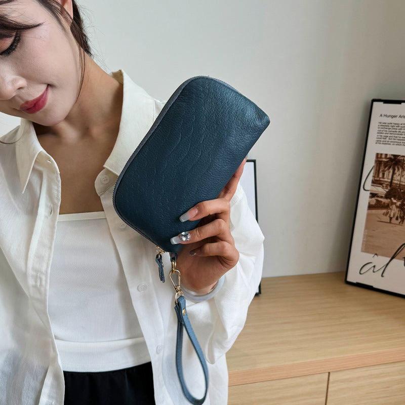 Genuine Leather Clutch Tide Stylish Portable Ladies Wallets