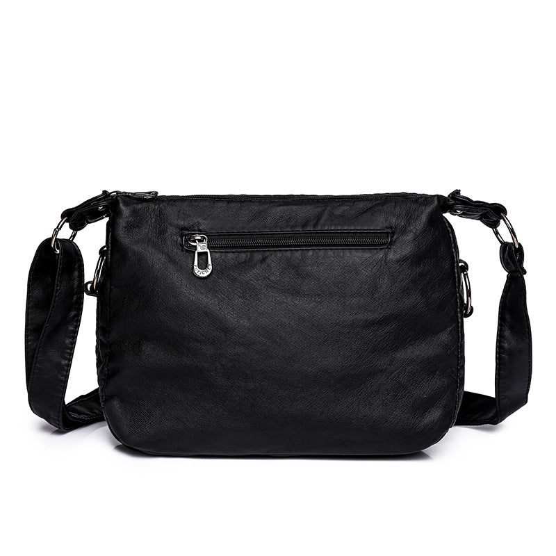 Women's Washed Leather Mother Fashionable Large Capacity Bags