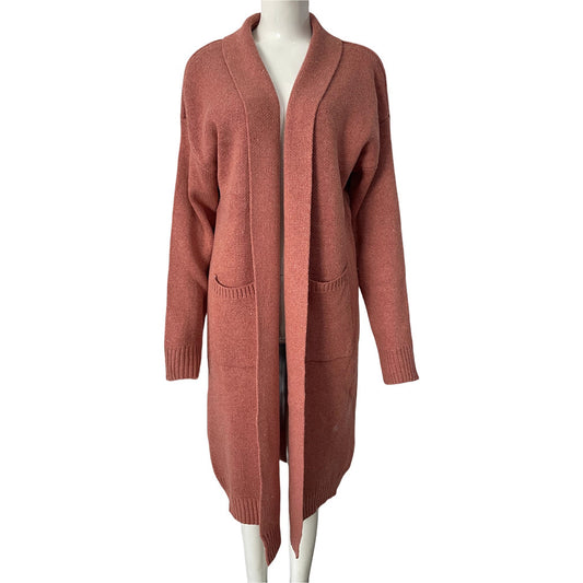 Large Long Loose Pockets Solid Color Knitwear