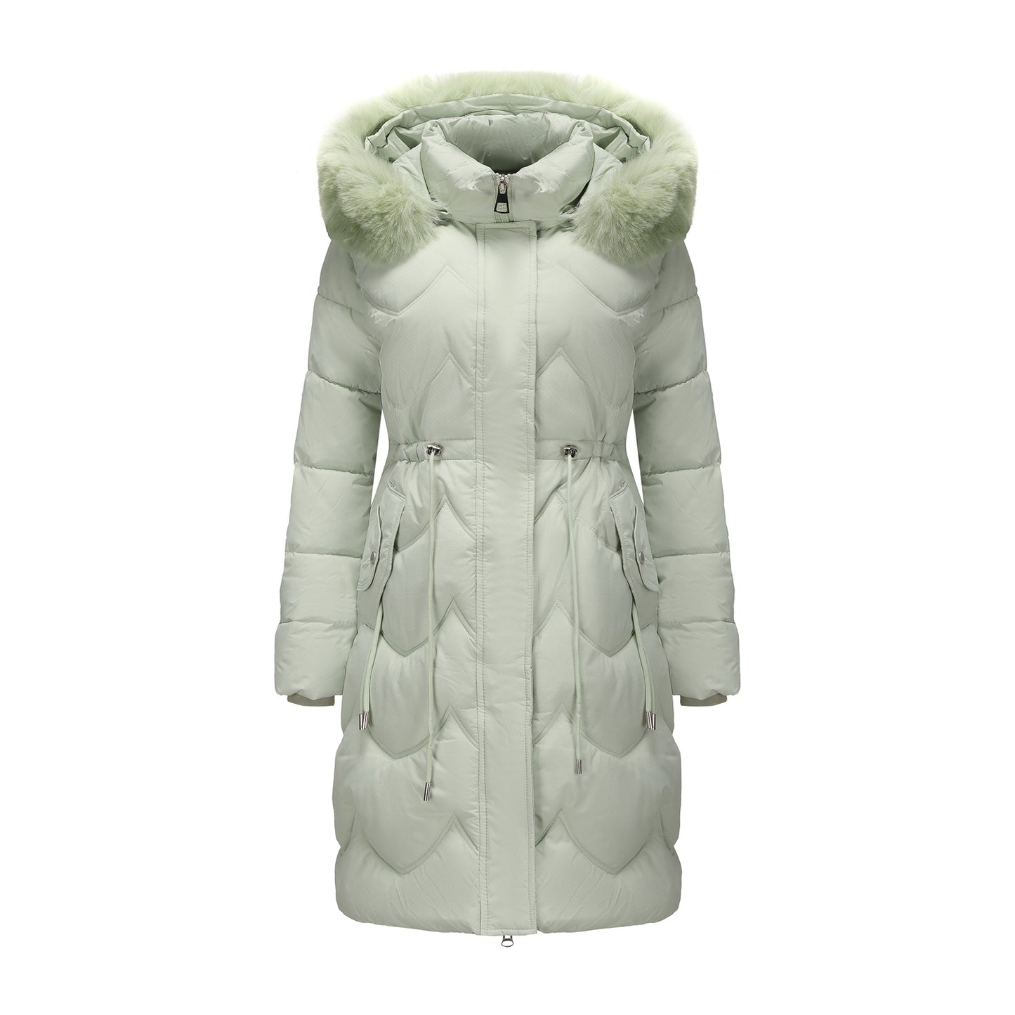 Women's For Winter Big Fur Collar Mid-length Coats