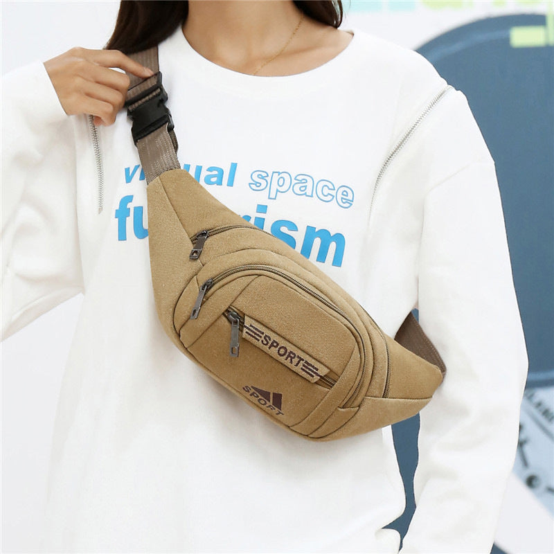 Women's & Men's & Canvas Multifunctional Mobile Construction Site Men's Waist Packs