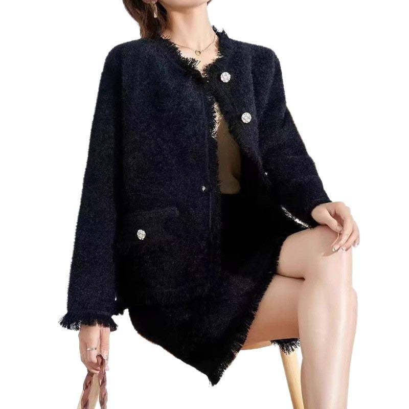Women's Style Artificial Mink Fur Loose Outer Coats