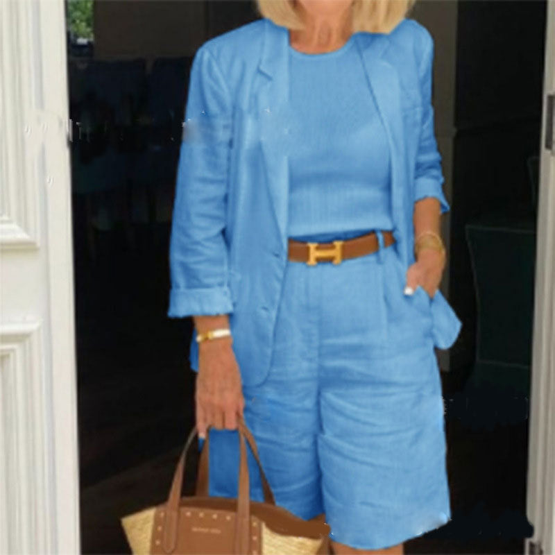 Women's New Versatile Cotton Small Two-piece Suits
