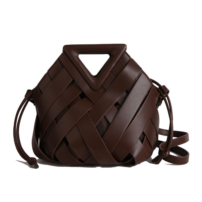Women's High-grade Hand-woven Soft Leather Vegetable Basket Crossbody Bags