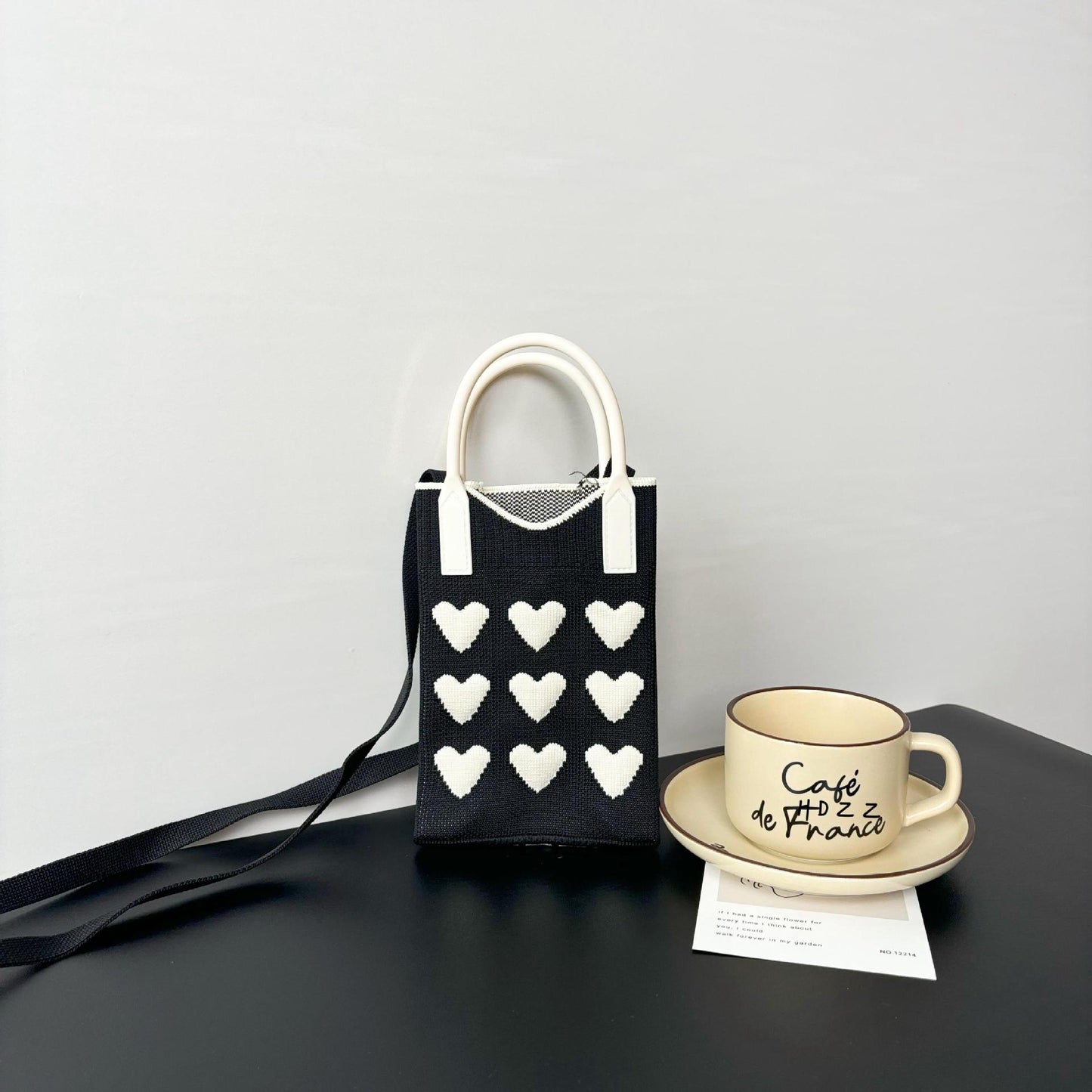 Dopamine High Sense Minority Knitted Korean Phone Bags