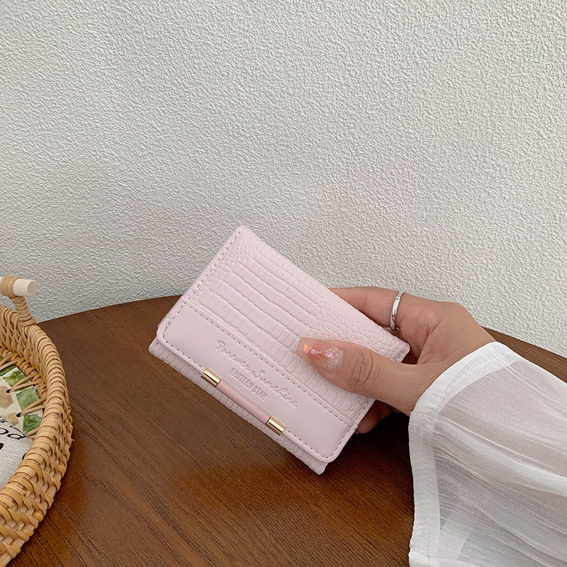 Women's Korean Style Short Leather Fashion Storage Ladies Wallets