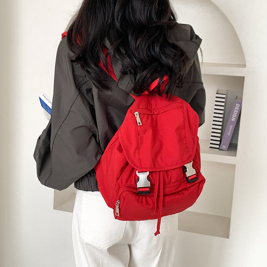 Style High-grade Red Female Large Capacity Backpacks