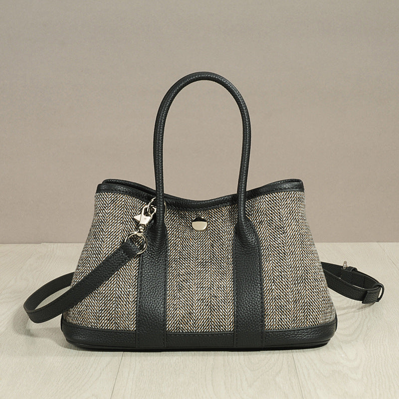 Women's Layer Cowhide Genuine Leather Fashionable Large Crossbody Bags