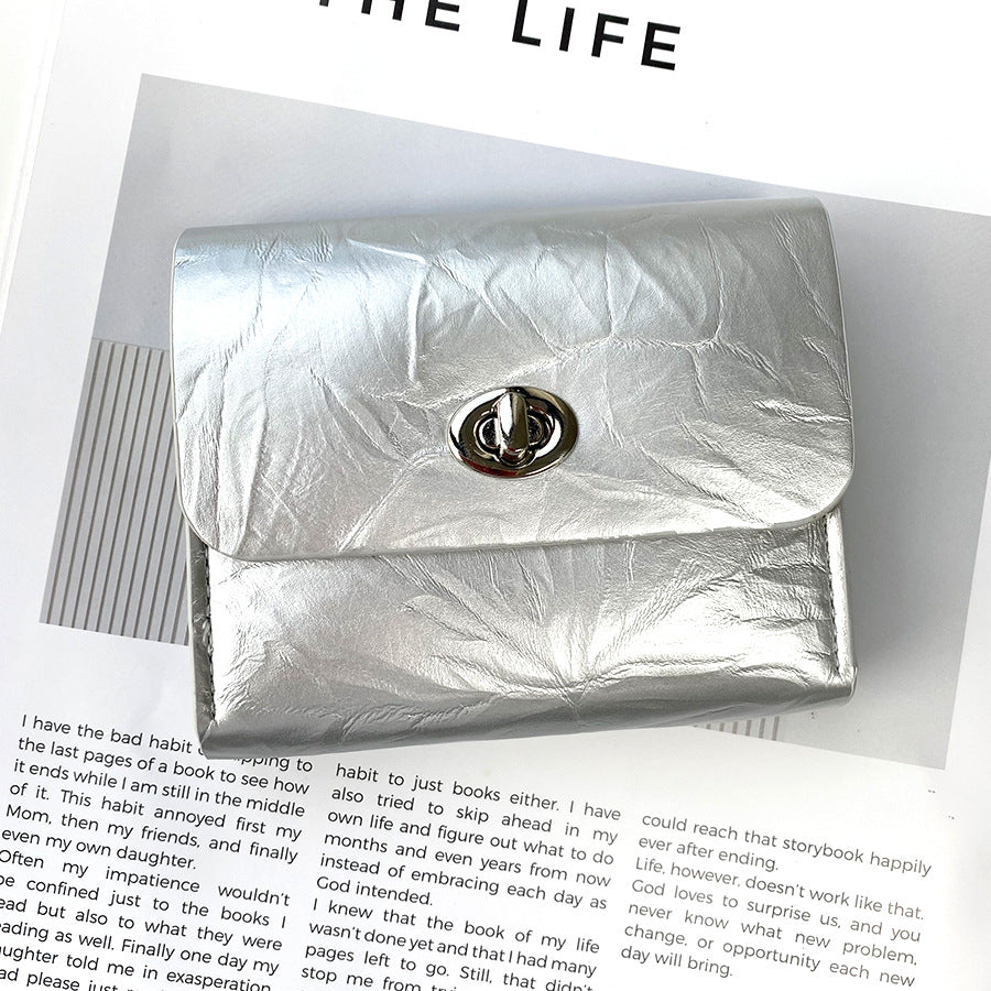 Women's Crack Flip High Sense Storage Simple Ladies Wallets