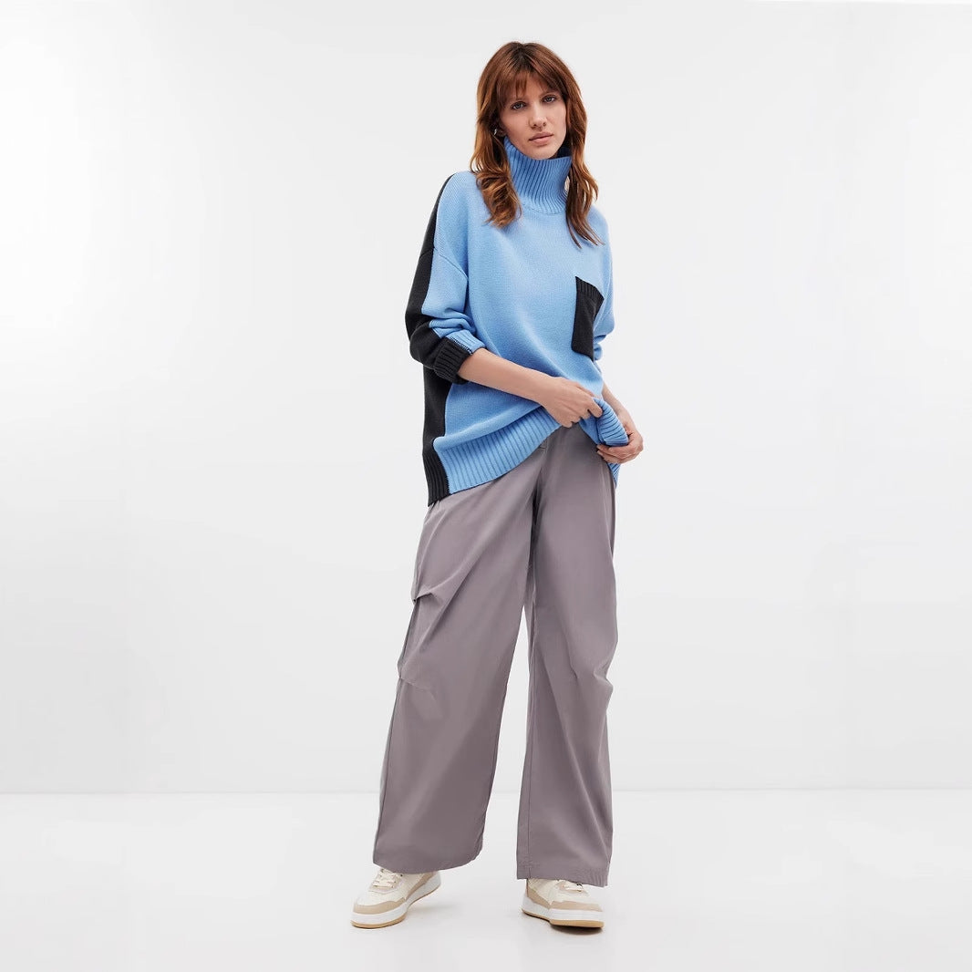 Women's New Knitted Loose Turtleneck Russian Sweaters