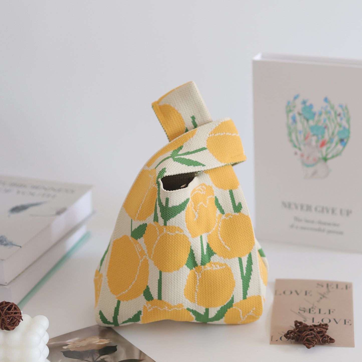 Women's Stylish Knitted Woven Vest Simple Handbags