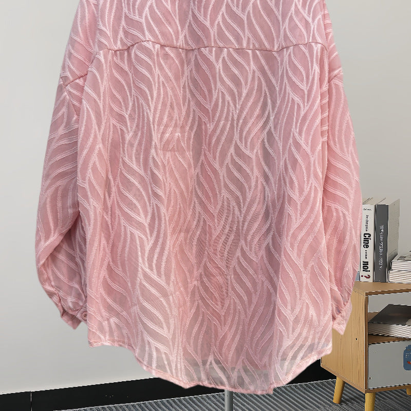 Women's Korean Versatile Long Sleeve Shirt Design Sense Tops
