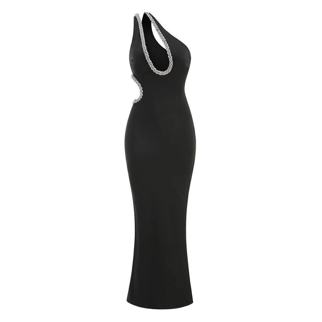 Diamond Halter Slim Fit Split Dress Dresses