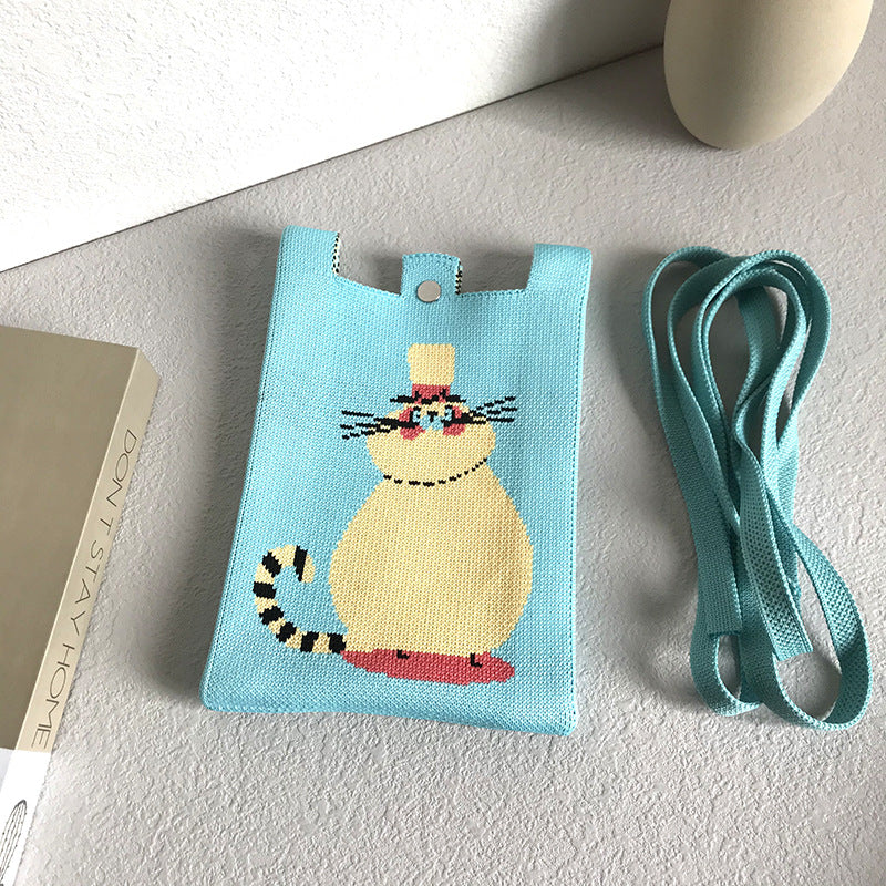 Knitted Mobile Cartoon Cute Summer Style Phone Bags