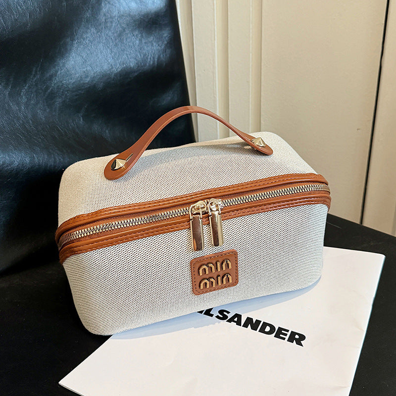 Luxury Canvas Portable Storage Large Capacity High-grade Cosmetic Bags