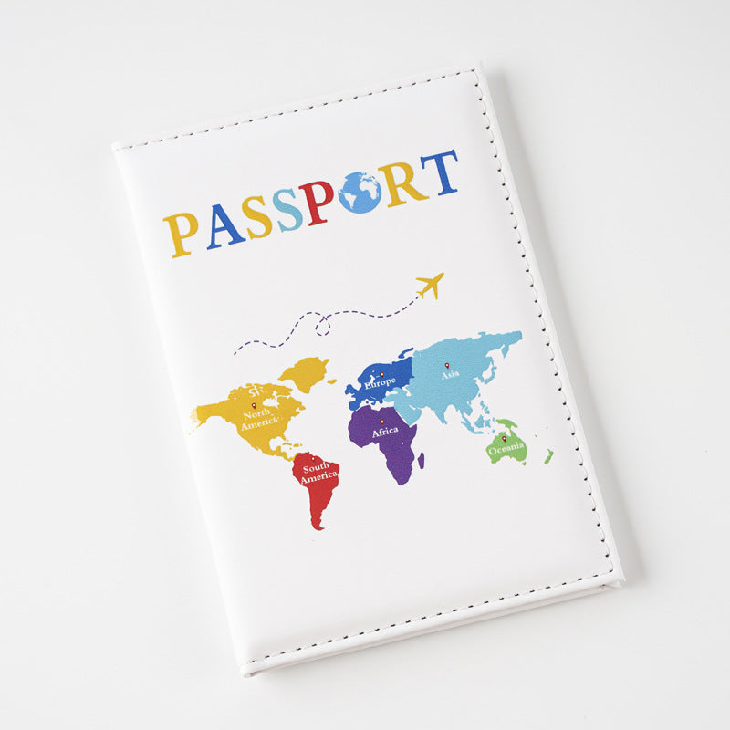 Color Map Passport Cover Storage Ticket Clip Id Package