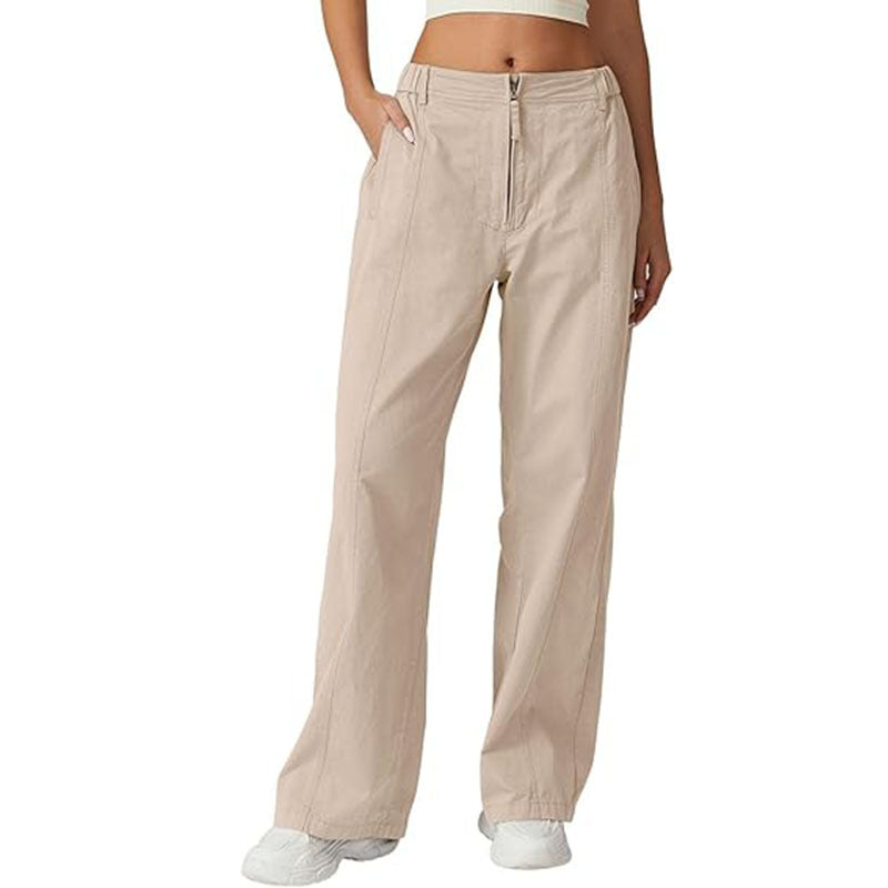Women's Casual Pocket High Waist Street Style Personalized Fashion Loose Pants