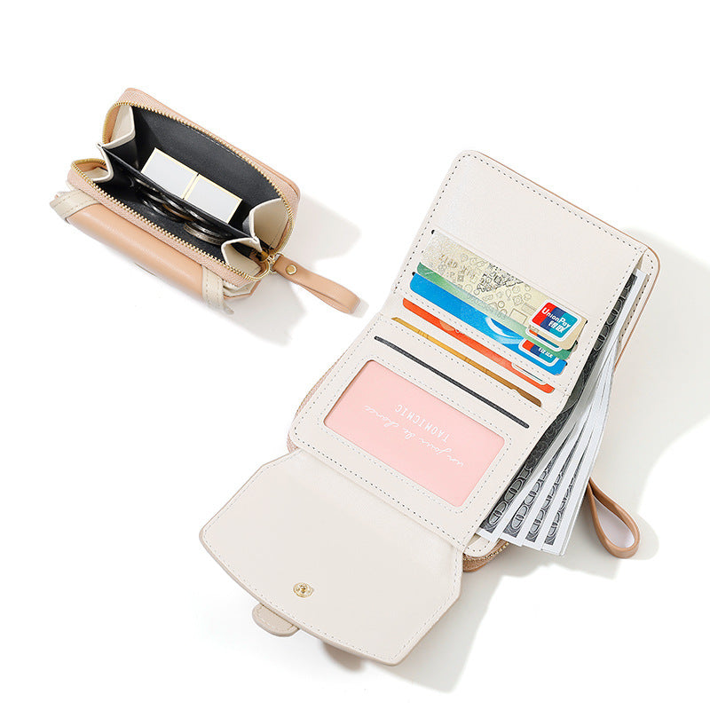 Women's Stylish Sweet Short Zipper Folding Bags