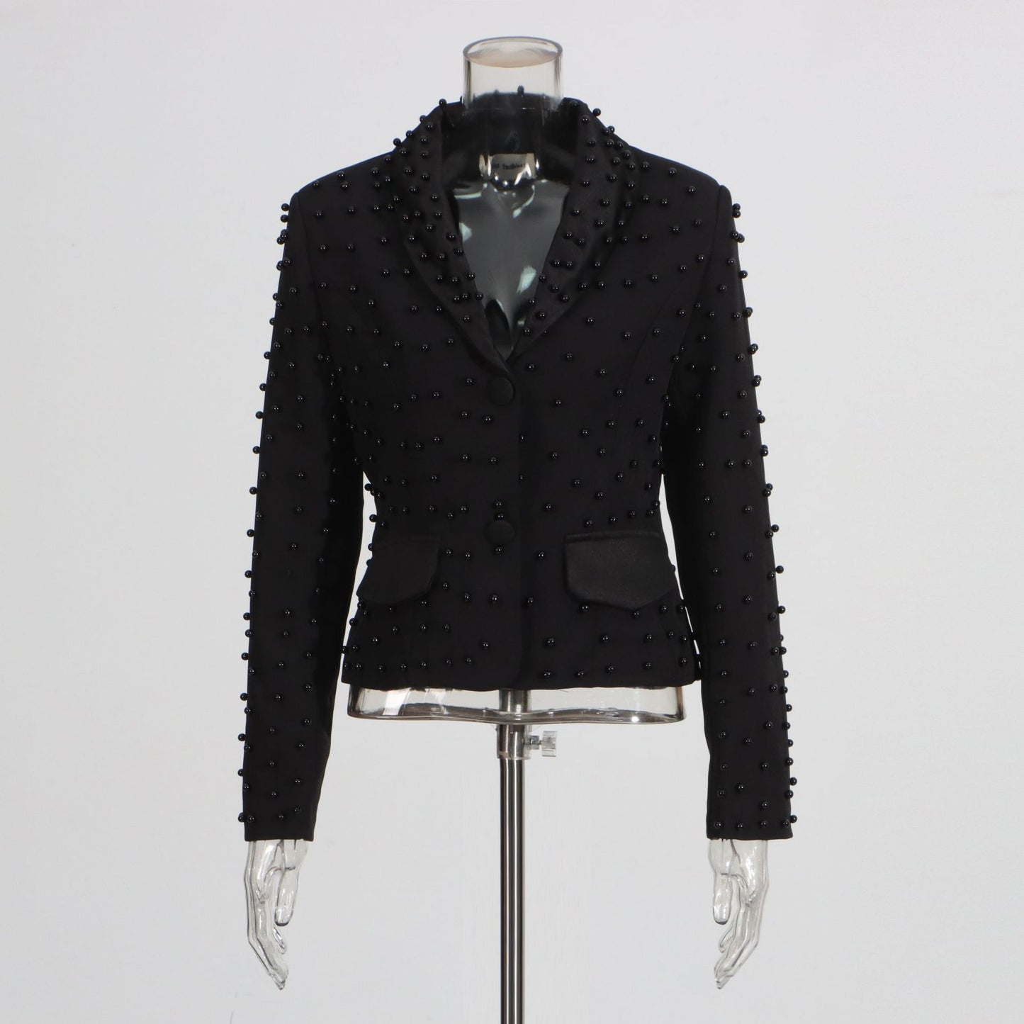 Women's Style Classic High-grade Beaded Solid Color Suits