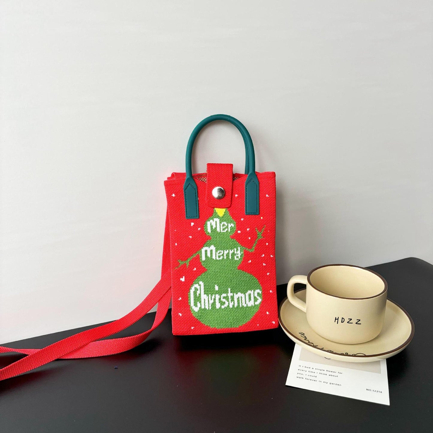 High Sense Mobile Cartoon Knitted Dopamine Bags