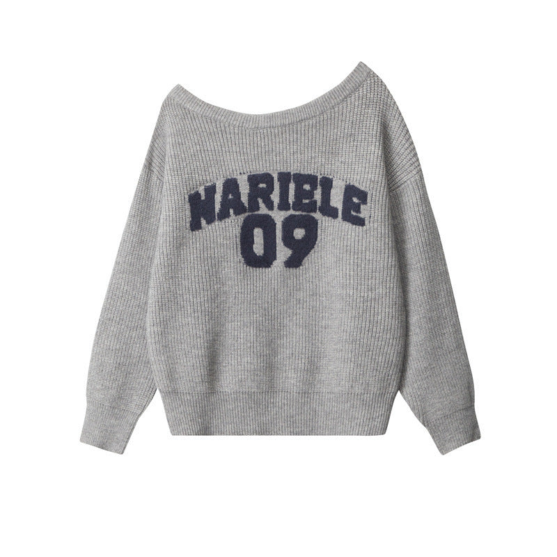 Women's Pullover Retro Diagonal Collar Jacquard Casual Sweaters