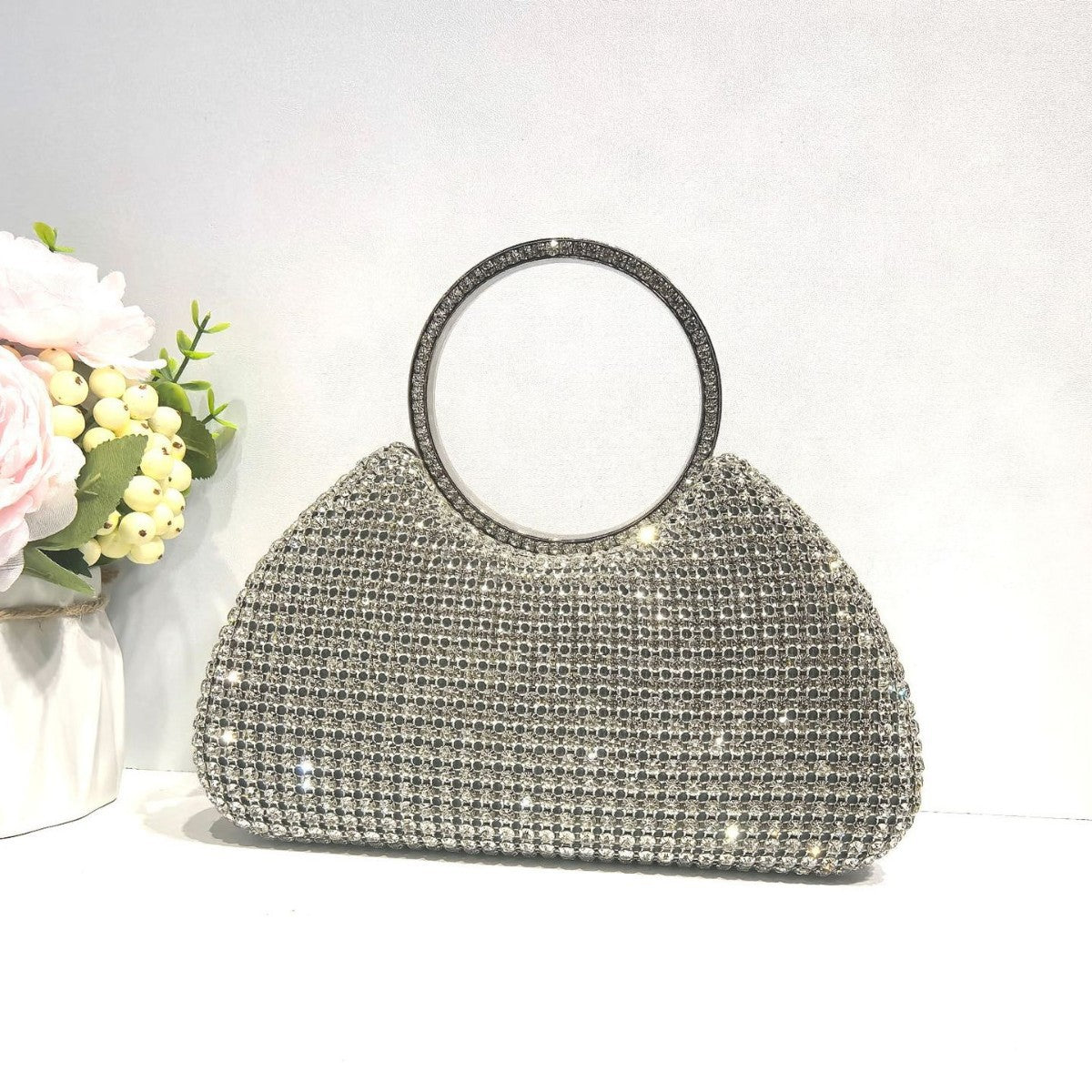 Classic Diamond Chain Elegant Clutch Trendy Lock