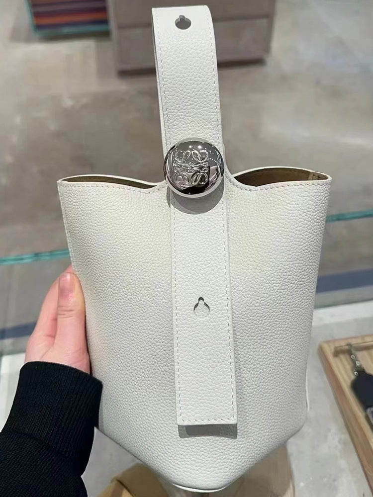Attractive Elegant Trendy Women's Cowhide Portable Bucket Bags