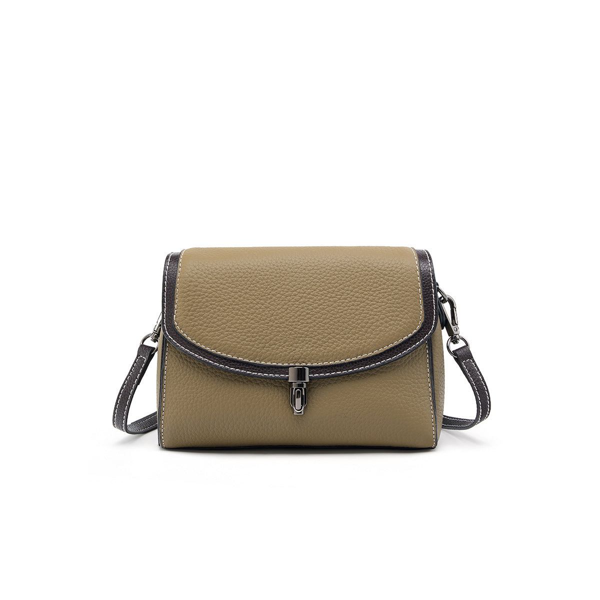 Women's Niche Genuine Leather Closed Toe Layer Crossbody Bags