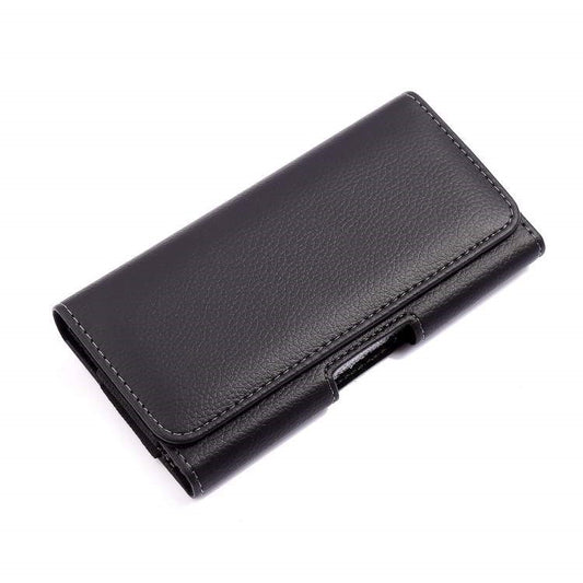 Men's Elderly Durable Leather Flare Cut Pants Horizontal Shell Construction Men's Waist Packs