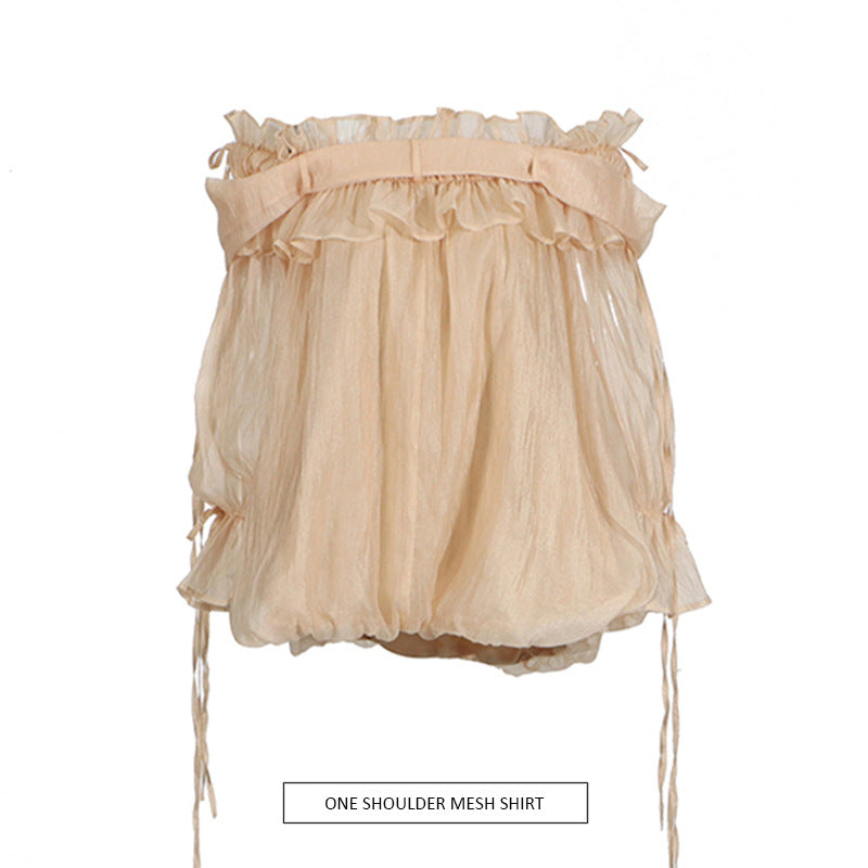 Style High Sense Shirt Sleeve Wooden Blouses