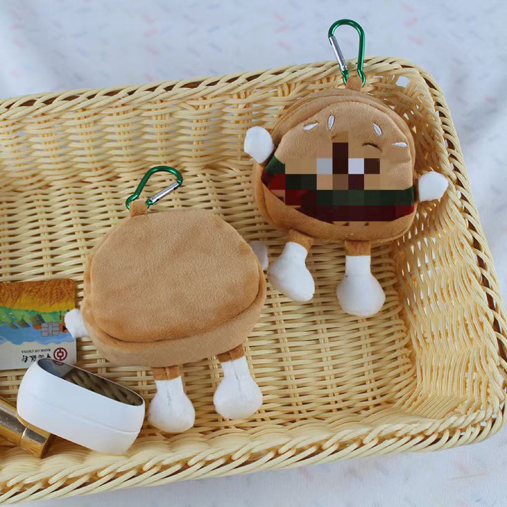 Hamburger Toast Bread Plush Pendant Ornaments For Backpacks