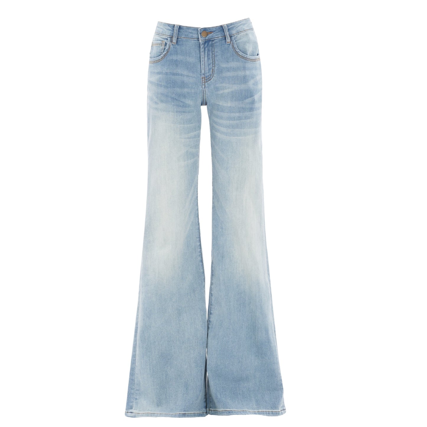 Women's Slimming Washed Design Versatile Korean Fashion Jeans