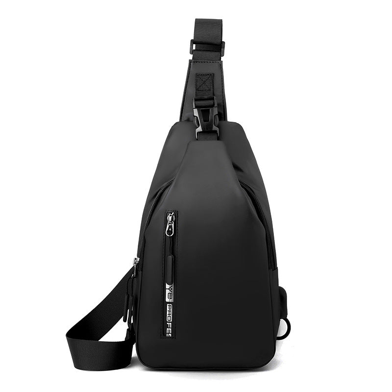 Men's Elegant Leisure Solid Color Korean Men's Chest Bags