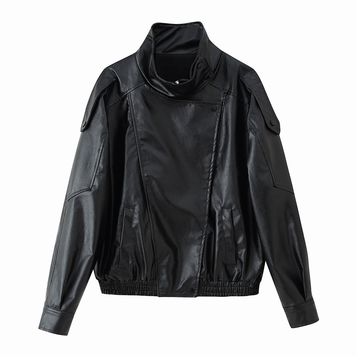 Women's Refined Stylish Versatile Minimalist Design Long Sleeve Stand Jackets