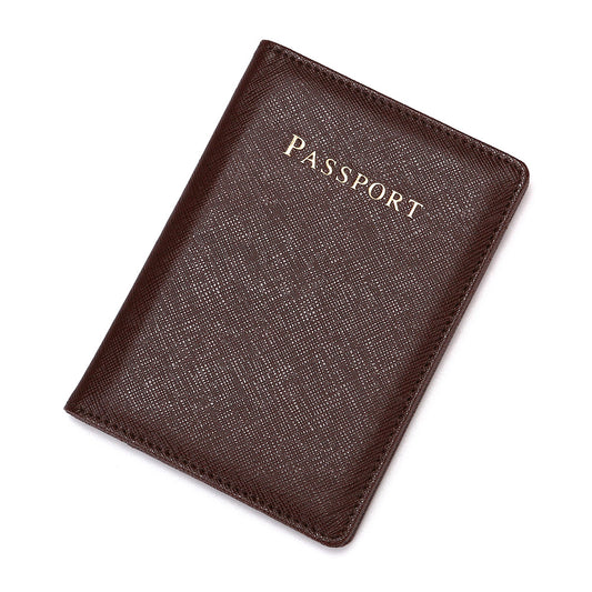 Women's & Men's Solid Color Simple Tag Passport Cover Id Package