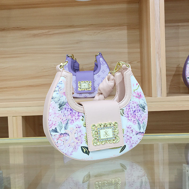 Twist Weave Crescent Autumn Niche Printed Armpit Bags