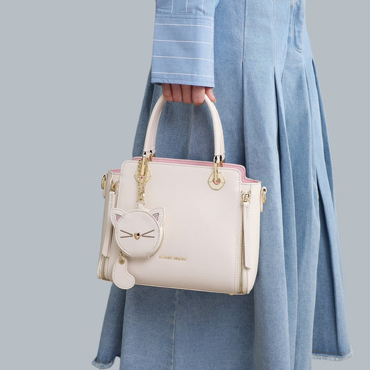 Women's Spring Genuine Leather Light Luxury Minority Handbags