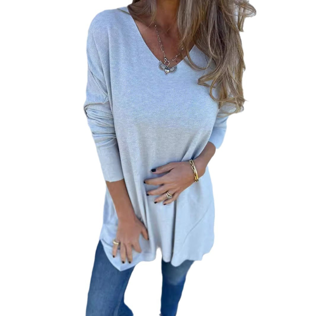 Graceful Creative Women's Solid Color Loose Tops