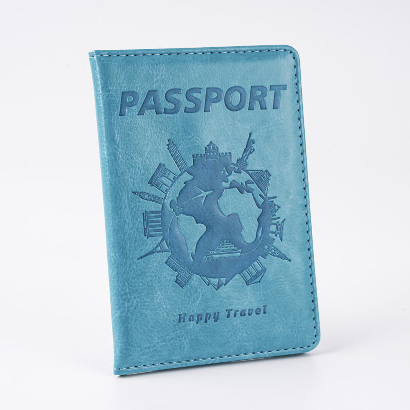 Fun Earth Embossing Lightweight Passport Cover Position Card Holder