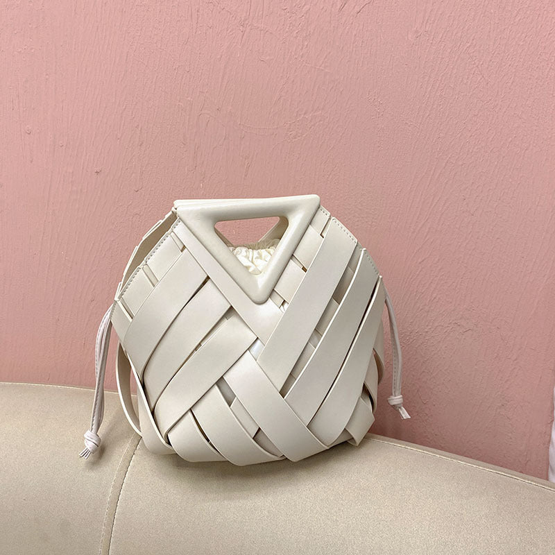 Women's Basket Woven Hollowed Fashion Portable Bags