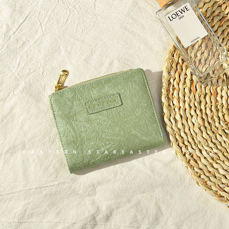 Female Korean Style Retro Folding Mori Ladies Wallets